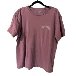 BILLABONG Purple Blue Logo Graphic Men's Tee Shirt Wave Washed Size Large